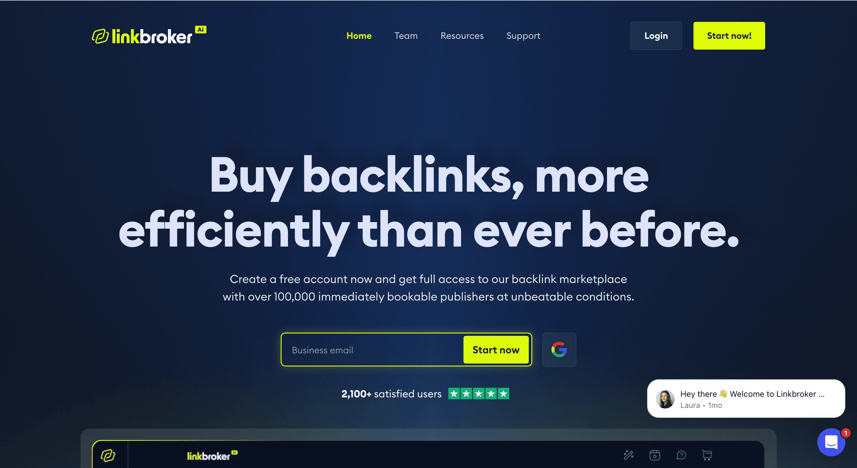Linkbroker website preview